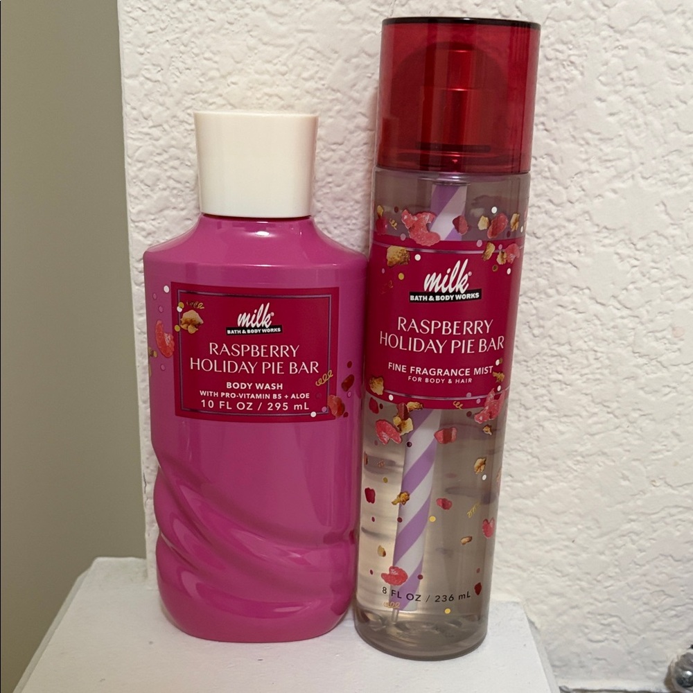 Bath & Body Works Raspberry Holiday Pie Bar Duo - Bright Raspberry Pink